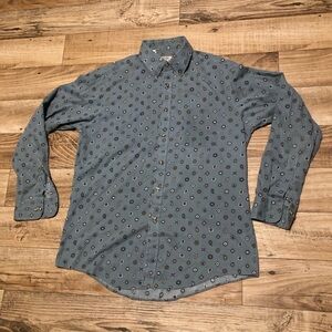 Vintage oakton limited paisley pattern button up shirt size L